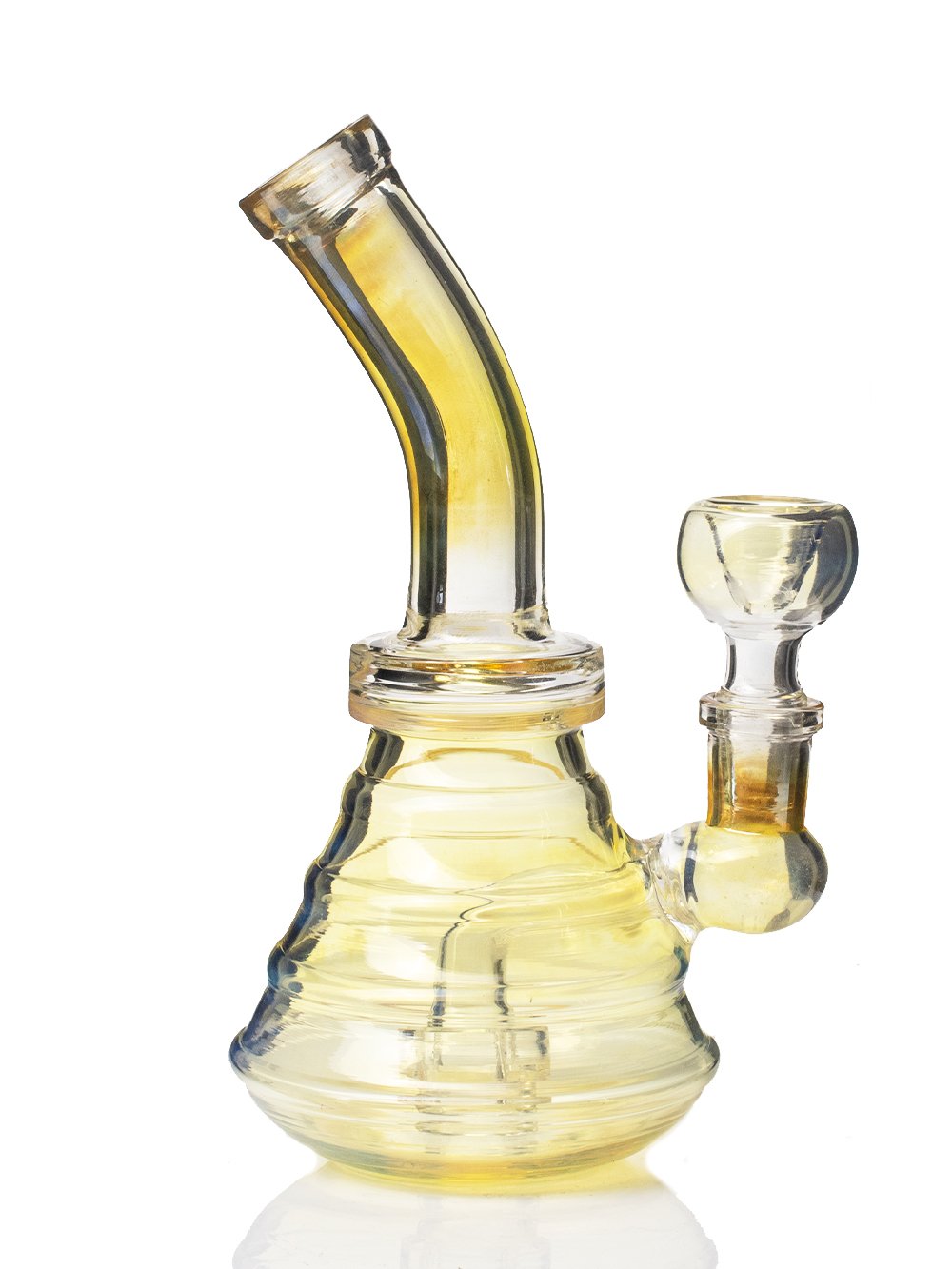 Fat Buddha Glass Bong Silver Fumed Mini Bong