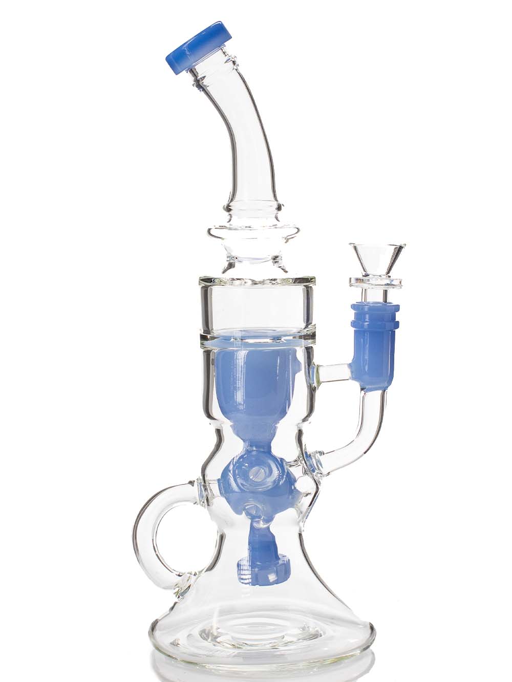 Fat Buddha Glass Bong Single Perc Recycler Bong