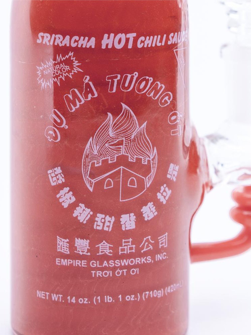 Sriracha Bottle Rig Fat Buddha Glass