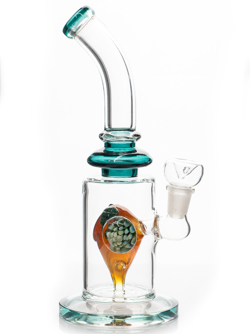 Teal 10" Sweet Peach Bong