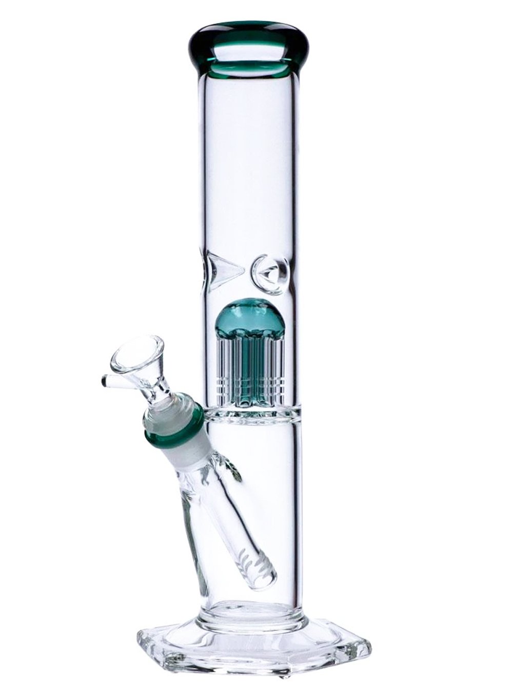 12" Hexagon Base Bong Fat Buddha Glass