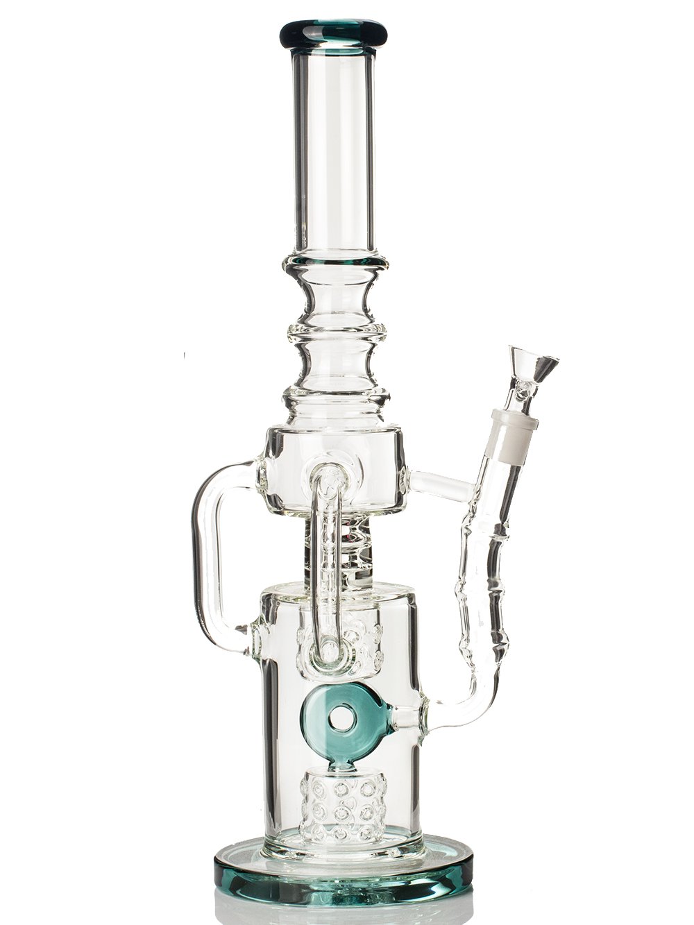 Teal 16" Donut & Barrel Bong