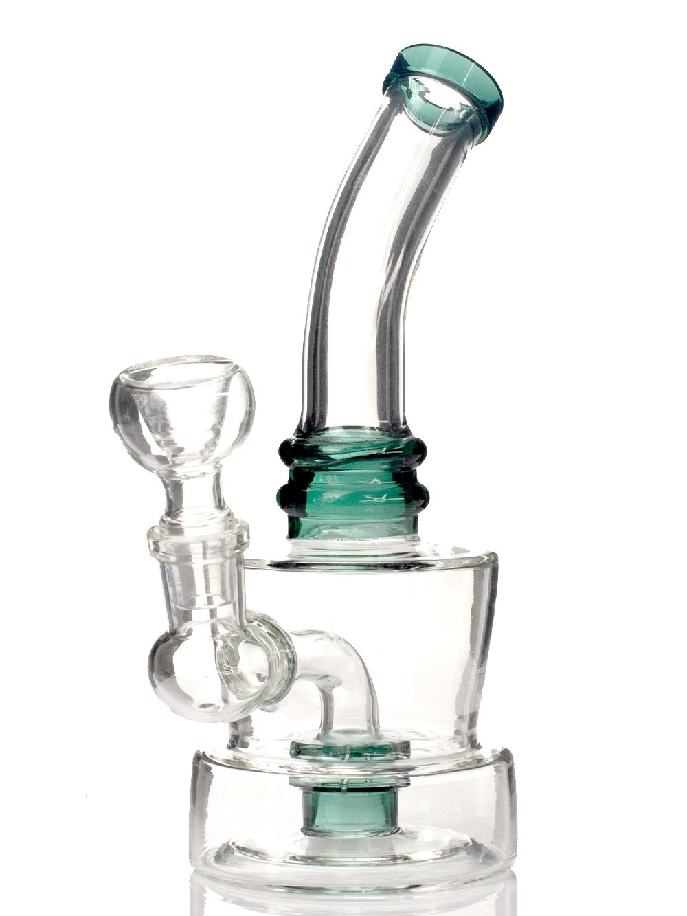 Fat Buddha Glass Bong Teal 6" Mini Maria Bong