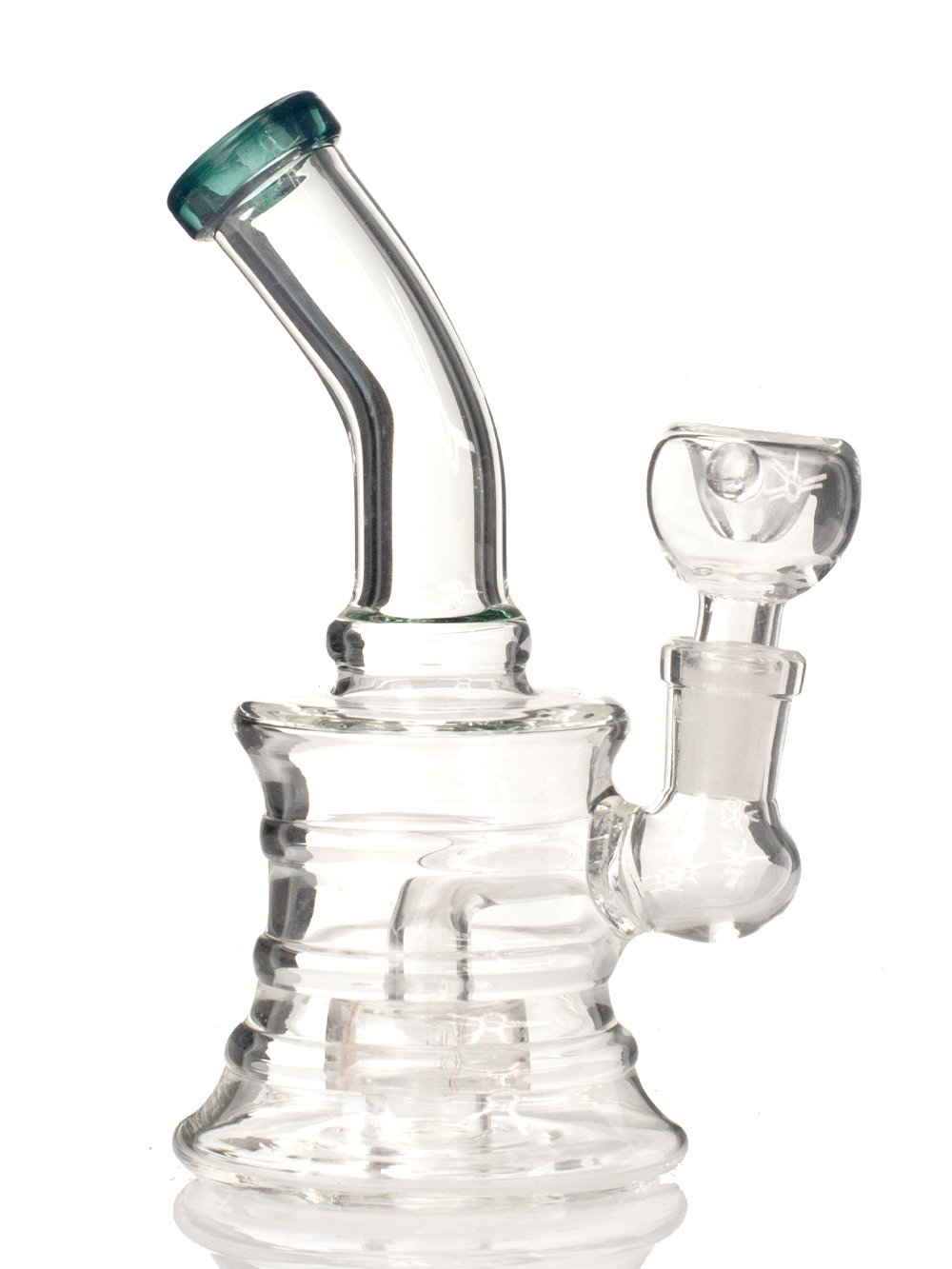 Blue Sure Grip Mini Bong Fat Buddha Glass