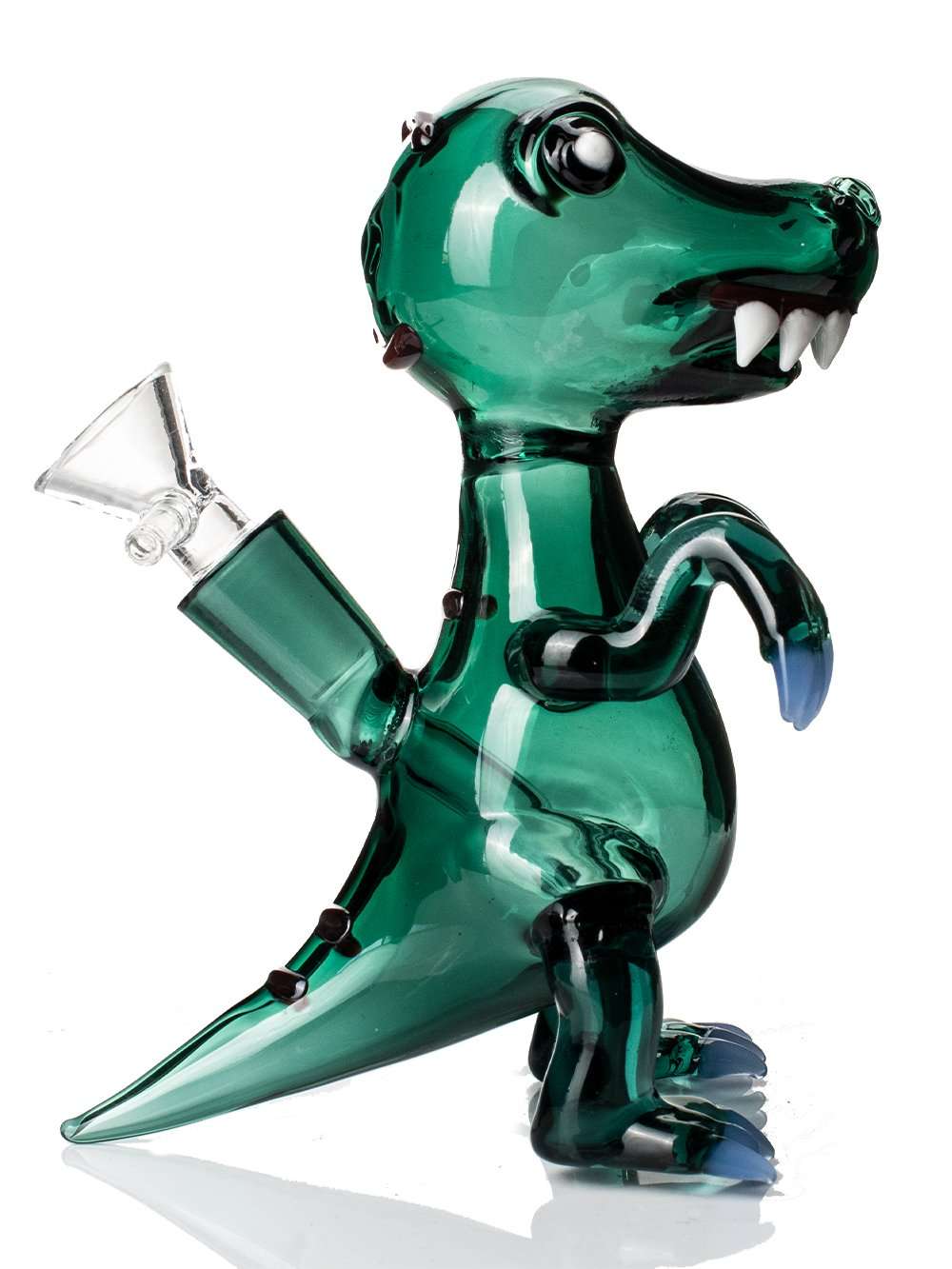 Fat Buddha Glass Bong Teal Dinosaur Bong