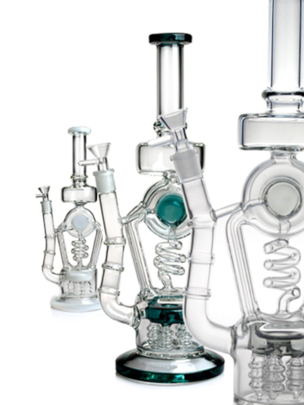 Fat Buddha Glass Bong Teal E=THC Bong