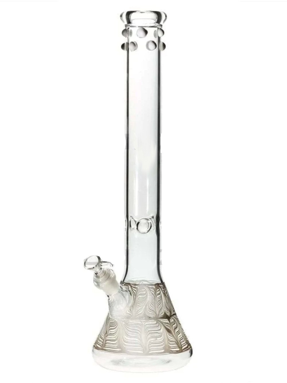 Biohazard Bong White 18in Beaker Bong w/Marbles