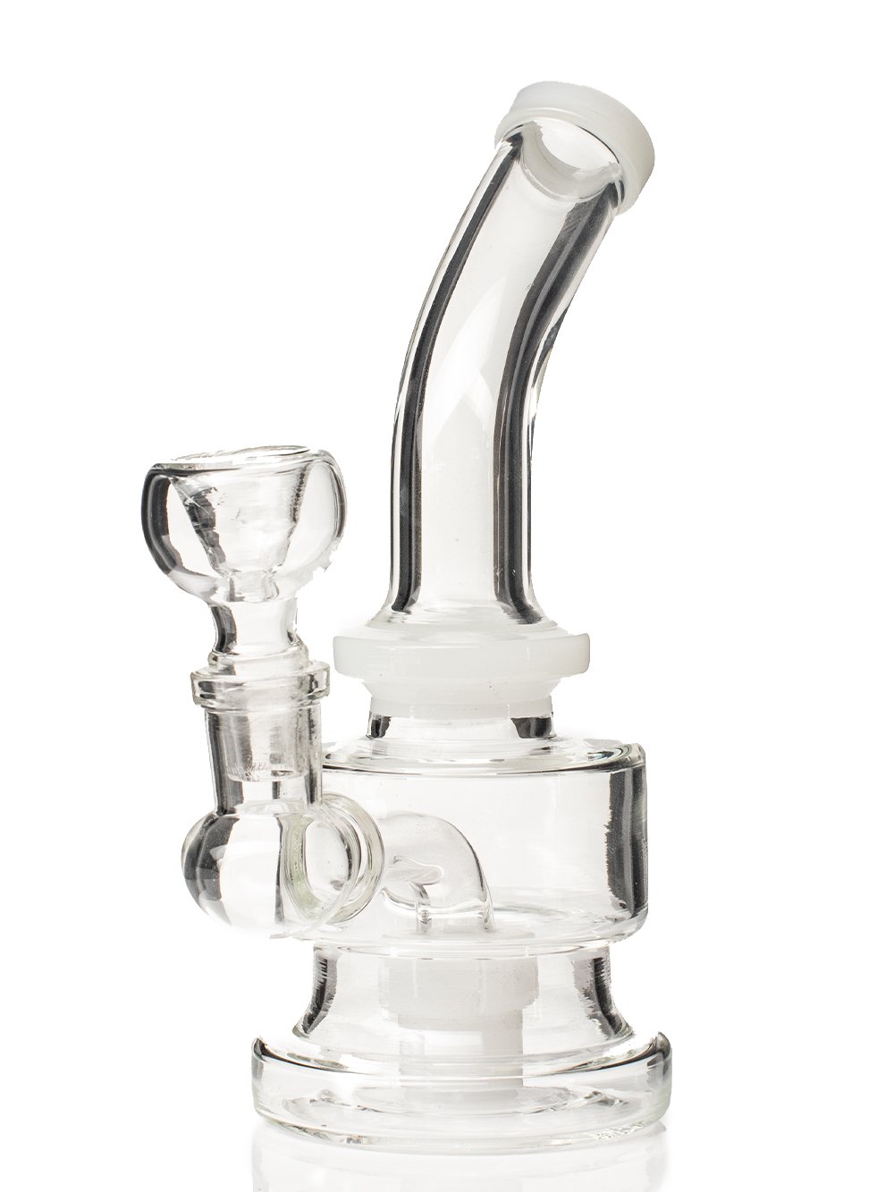 White 6" Mini Puck Bong