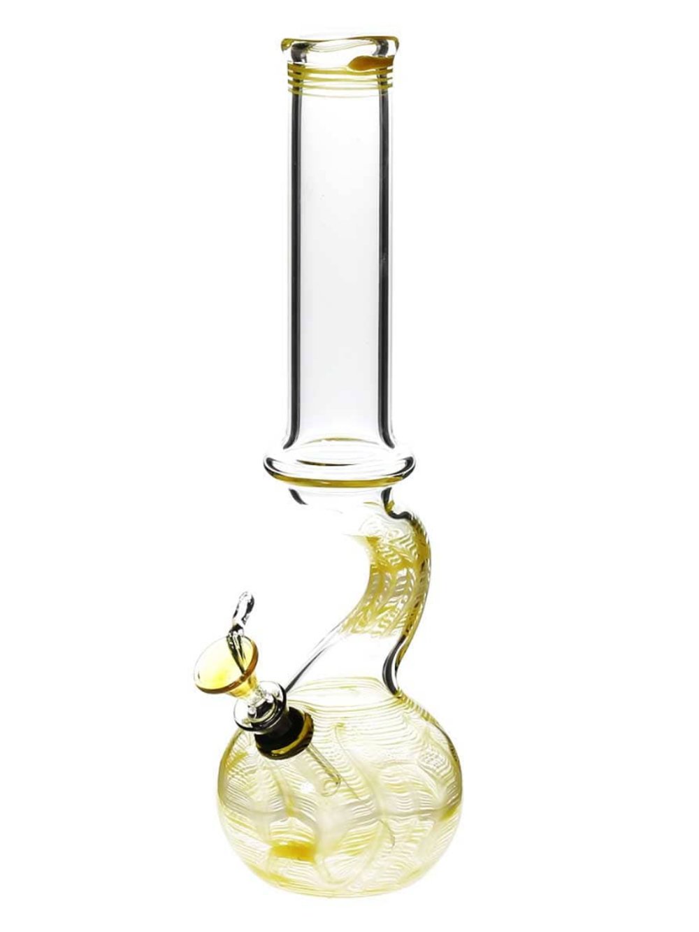 Black Bended Bong Biohazard Glass Fat Buddha Glass