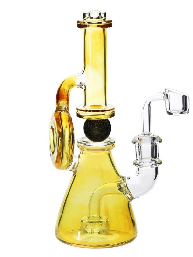 Biohazard Bong Yellow Ball Spindle Banger Hanger