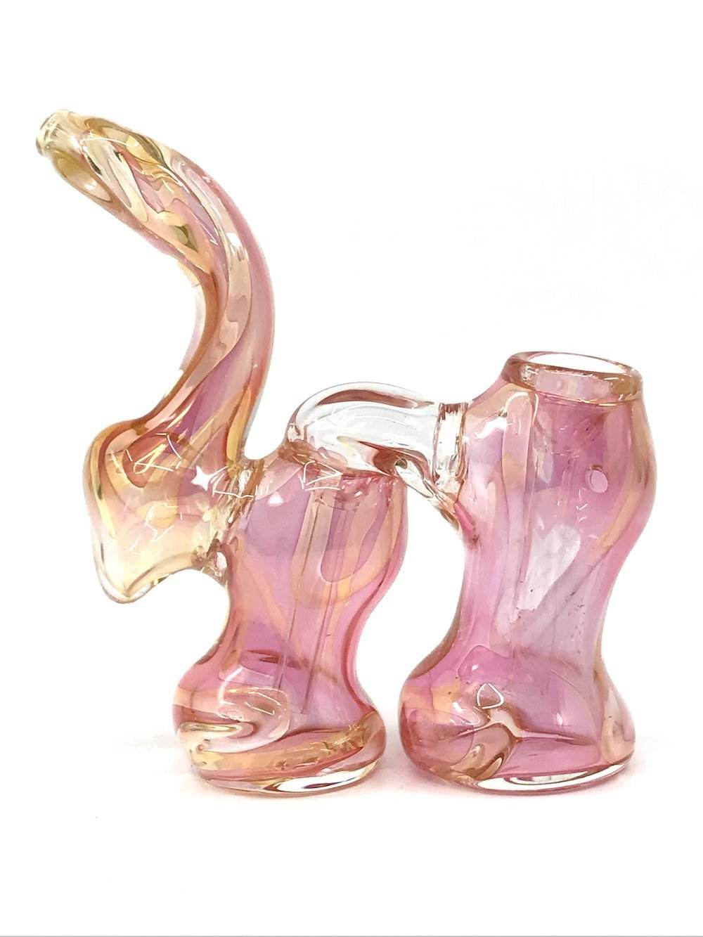 Fat Buddha Glass Bubbler Double Chamber Gold Bubbler