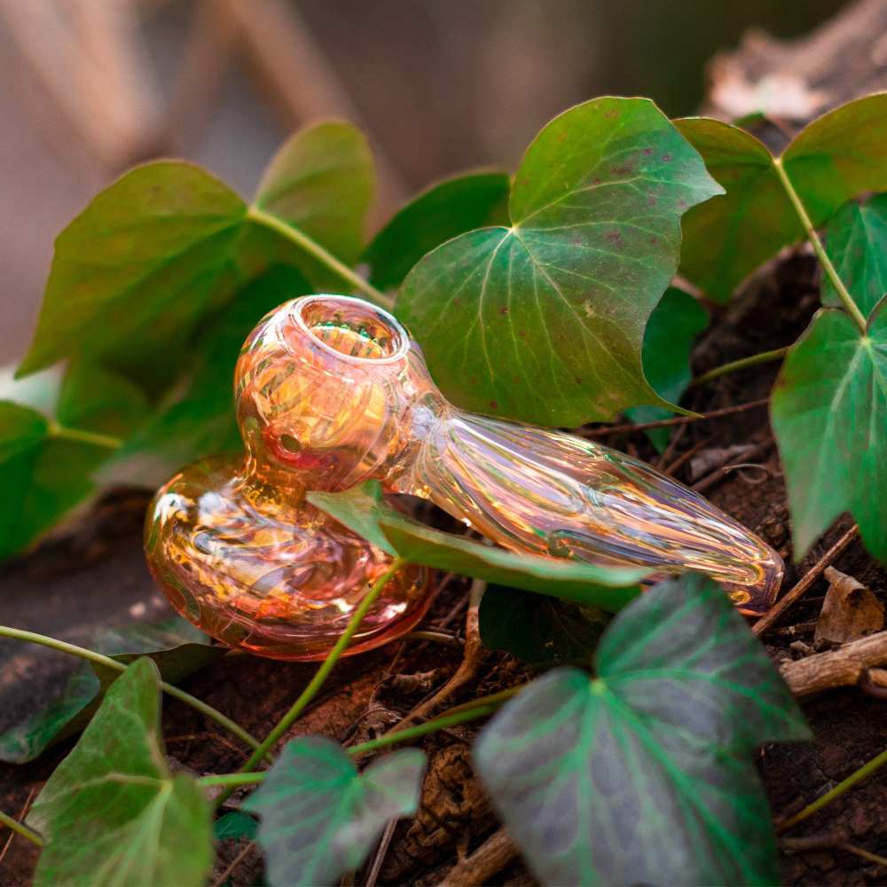 Fat Buddha Glass Bubbler Golden Hammer Bubbler