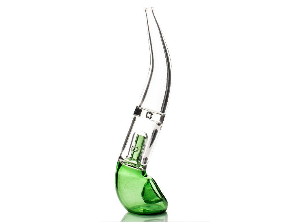 Green Raindrop Bubbler Fat Buddha Glass