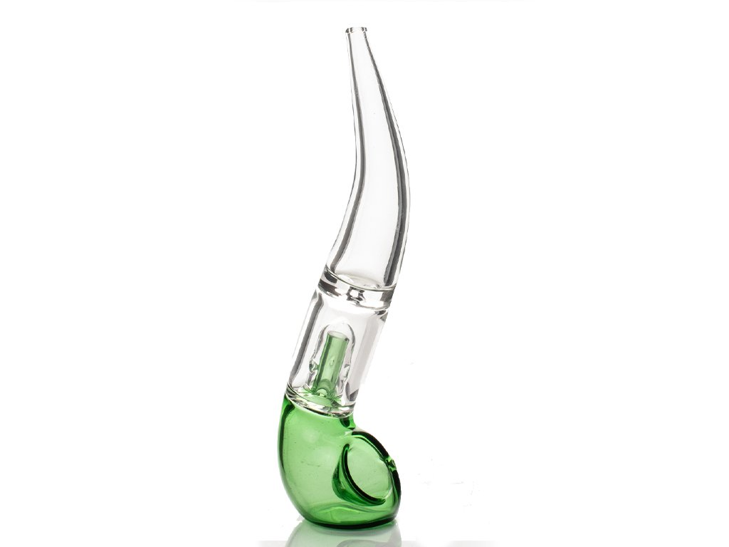 Green Raindrop Bubbler Fat Buddha Glass