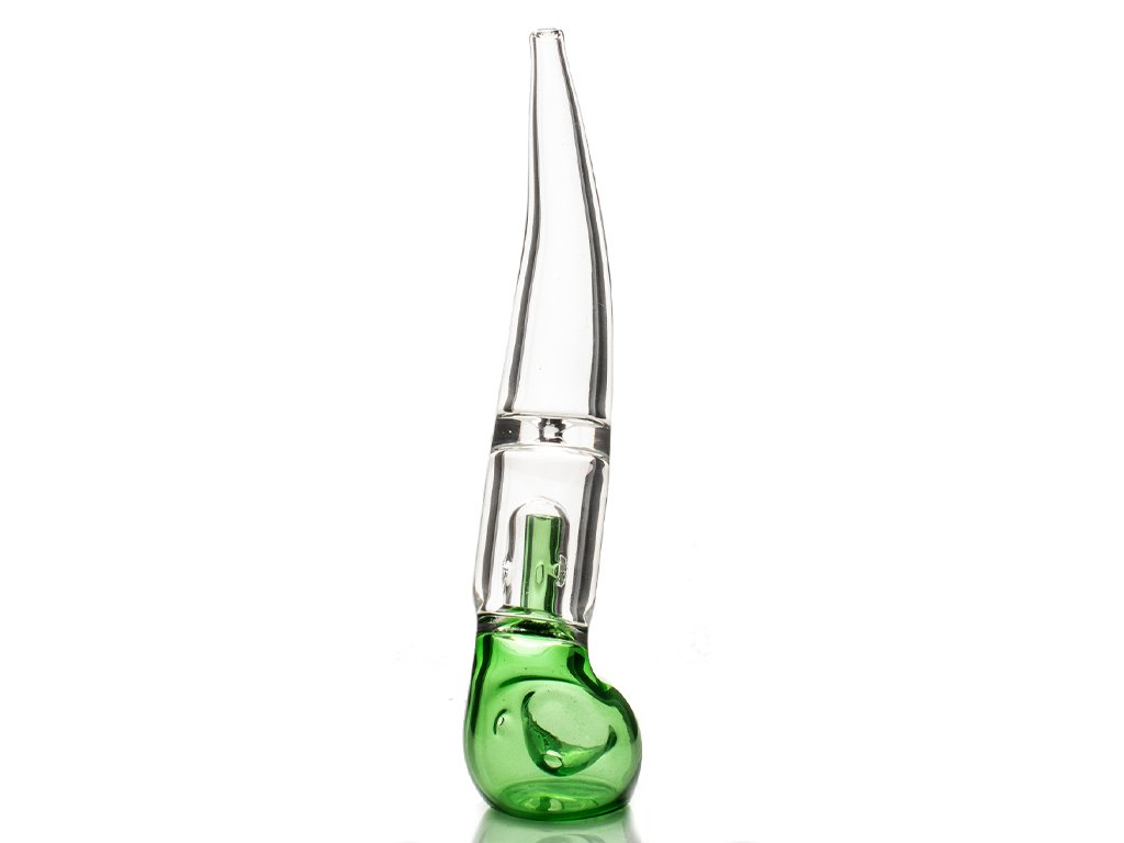 Green Raindrop Bubbler Fat Buddha Glass