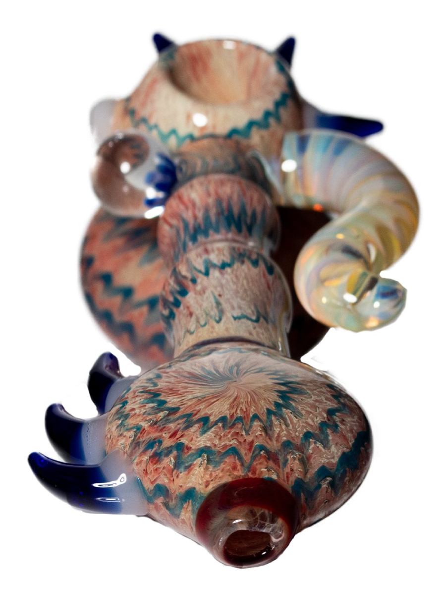 Fat Buddha Glass Bubbler Horny Rose Hammer Bubbler
