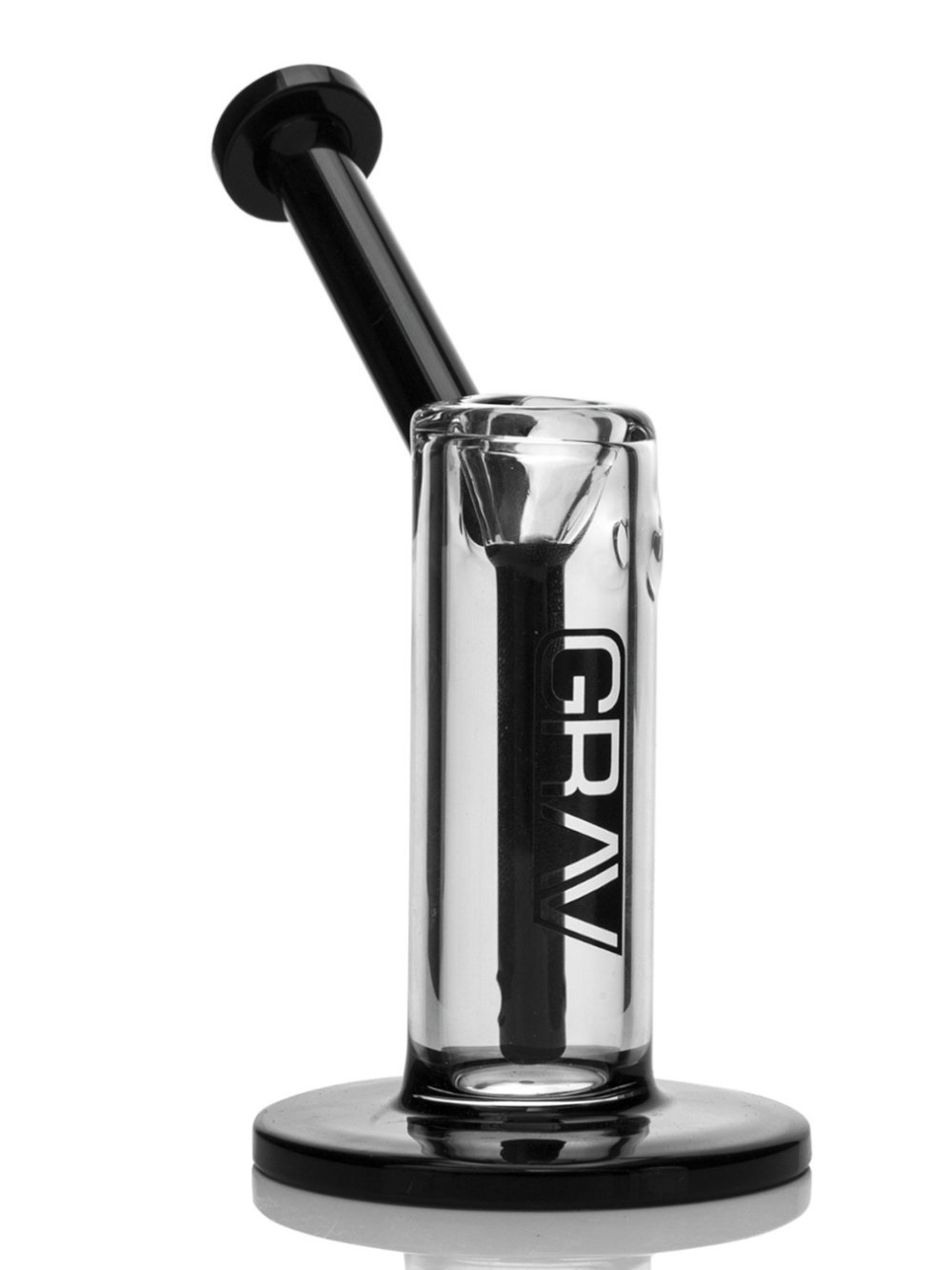 Small Bubbler Black Grav Fat Buddha Glass