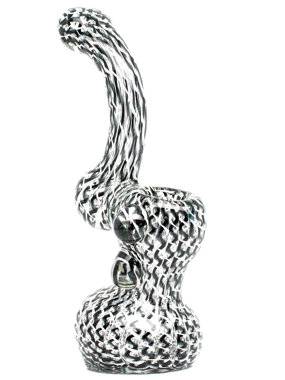 Fat Buddha Glass Bubbler Twisted Cane Bubbler