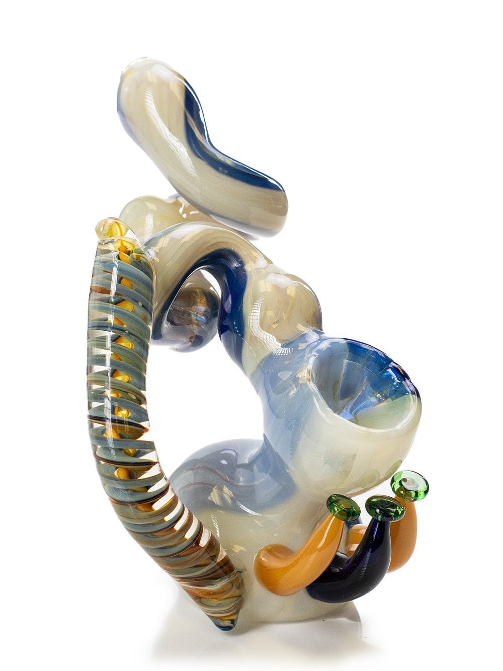 Fat Buddha Glass Bubbler Twisted Mushroom Bubbler