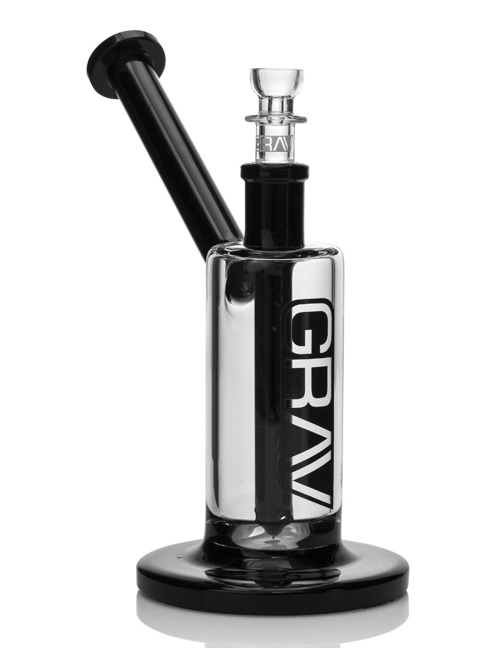 Upright Bubbler Black (Med) Fat Buddha Glass