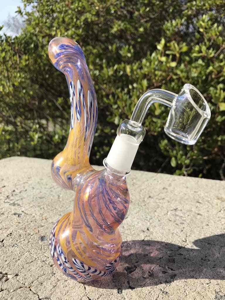 Fat Buddha Glass Color Changing Bubbler with 14mm Quartz Banger