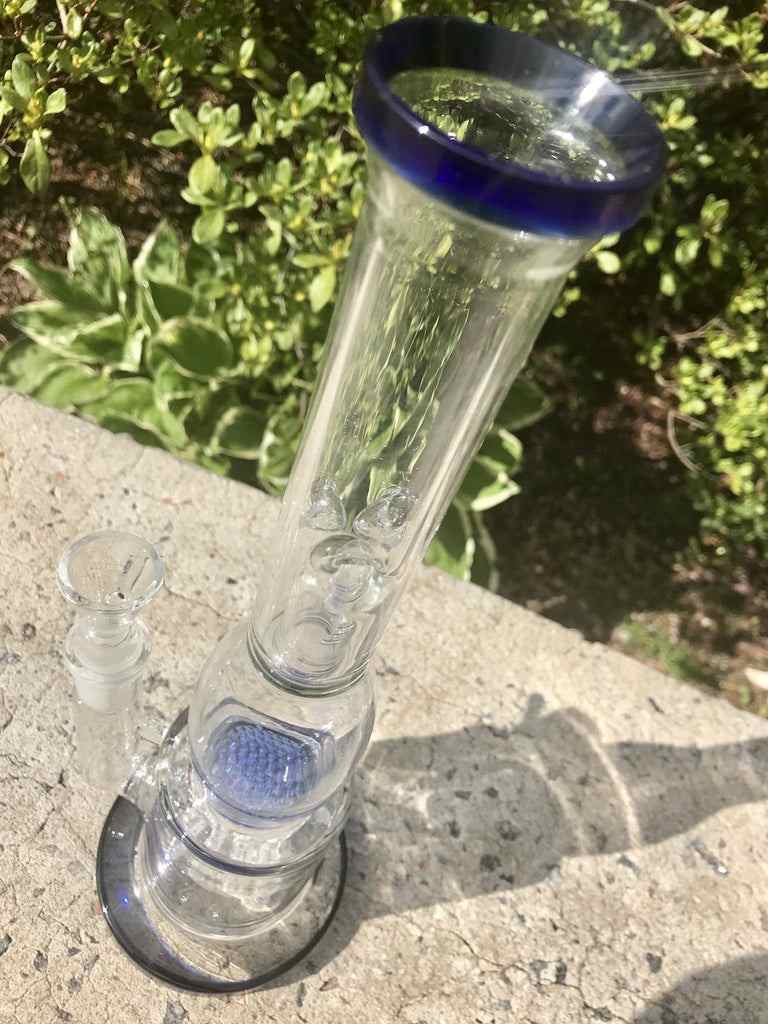 Fat Buddha Glass Glass Bong with Dome & Coil Percolators