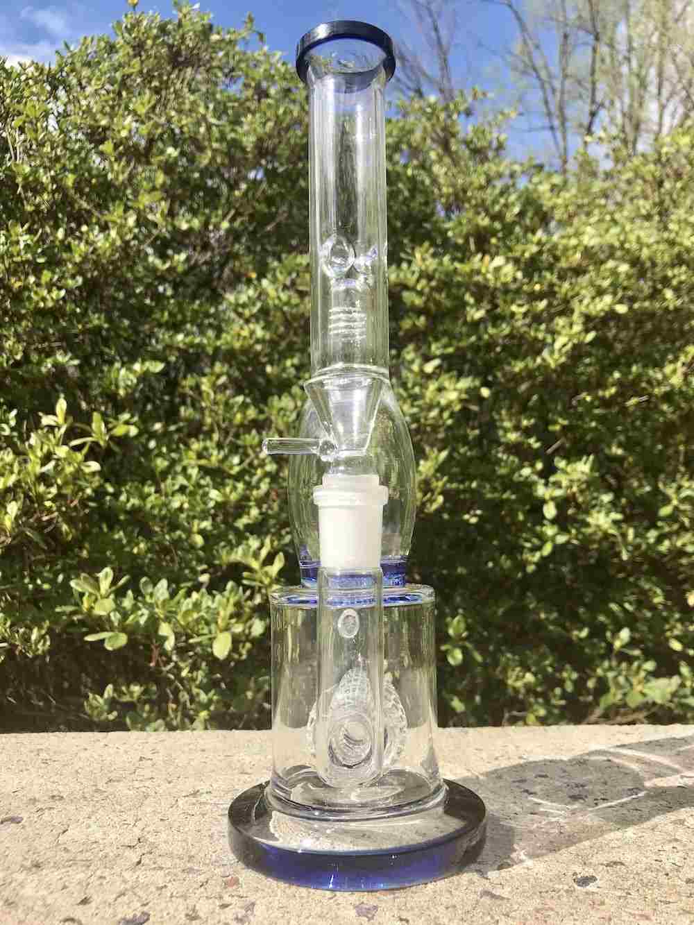 Fat Buddha Glass Glass Bong with Dome & Coil Percolators