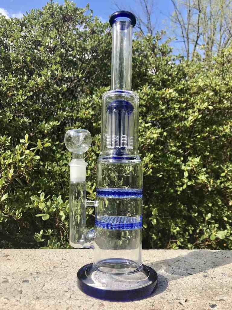 Fat Buddha Glass Glass Bong with triple percolators