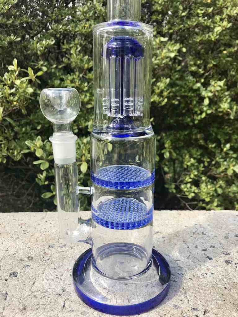Fat Buddha Glass Glass Bong with triple percolators