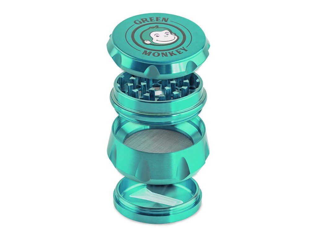 Green Monkey Capuchin 50 mm Grinder Fat Buddha Glass