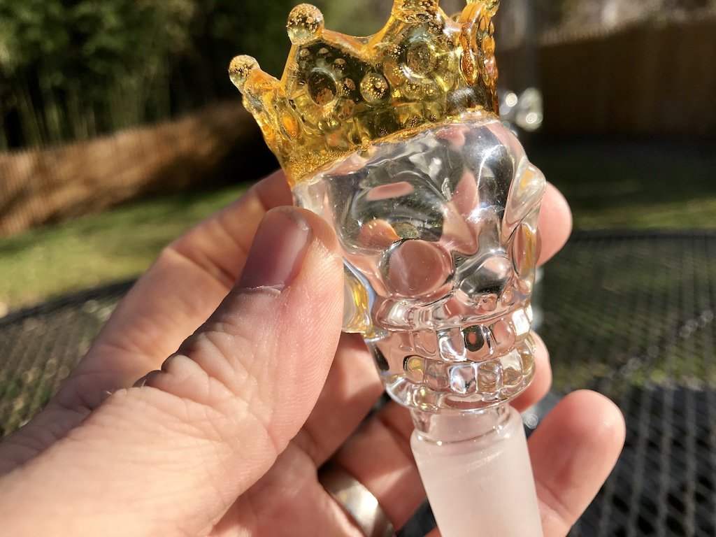 Fat Buddha Glass King Crown Skull Bong Bowl