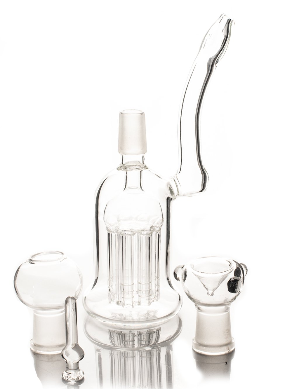 Dual Function Oil Rig Bong Fat Buddha Glass