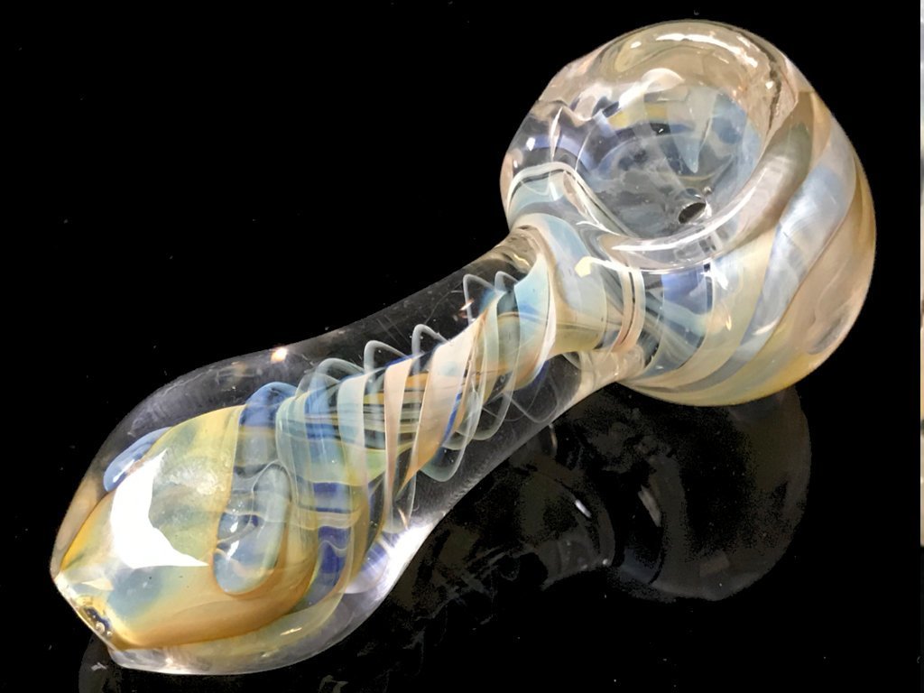 Gold And Silver Travel Pipes Fat Buddha Glass