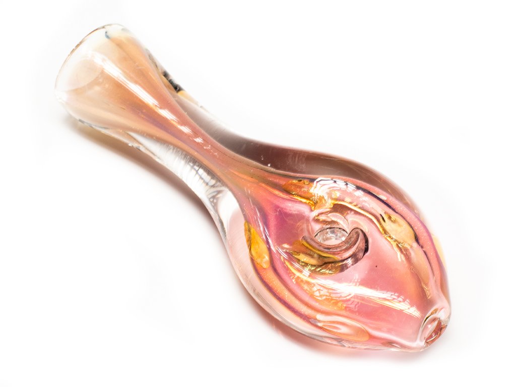 24K Gold Fumed Chllum Fat Buddha Glass