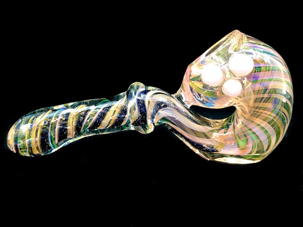 24k Gold Sherlock Pipe Fat Buddha Glass