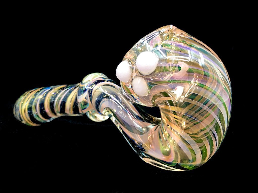 24k Gold Sherlock Pipe Fat Buddha Glass