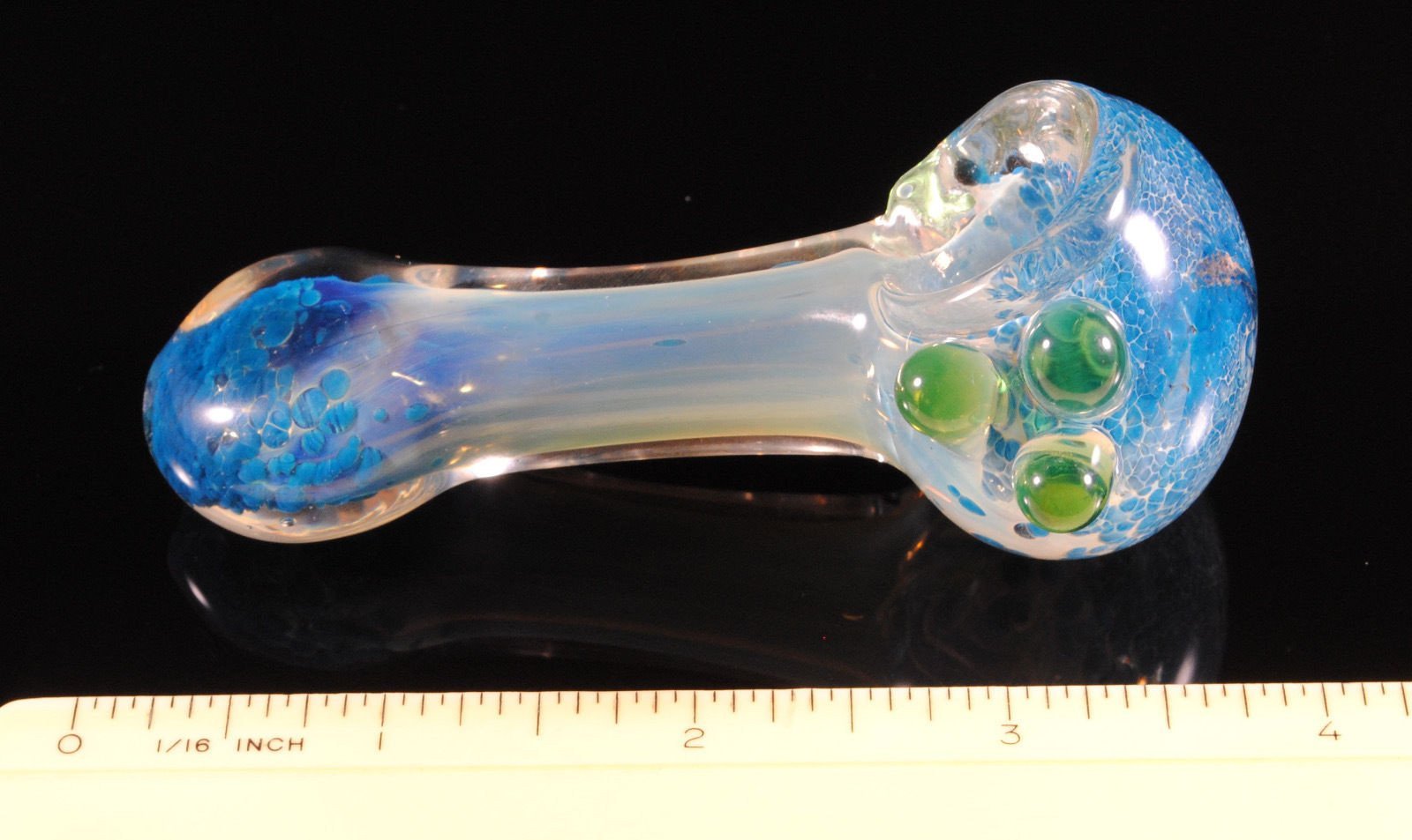 Glass Pipe Blue Inside Smoking Pipe Bowl KS28