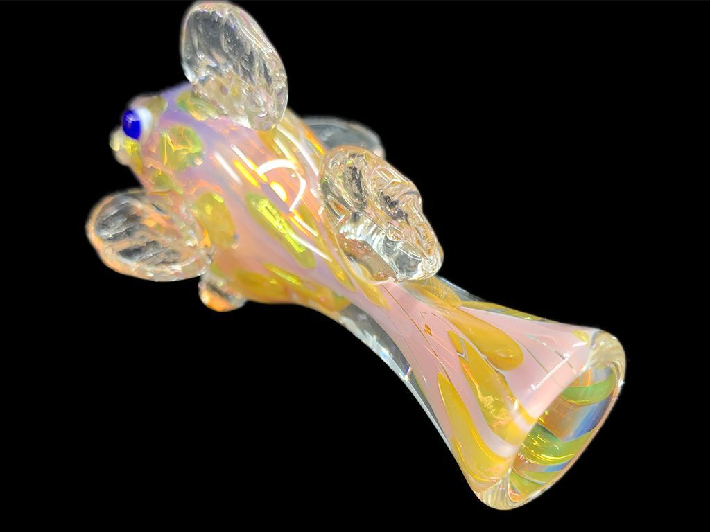 Fish Chillum One Hitter Fat Buddha Glass
