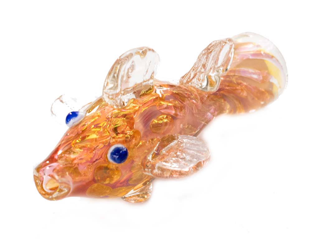 Fish Chillum One Hitter Fat Buddha Glass