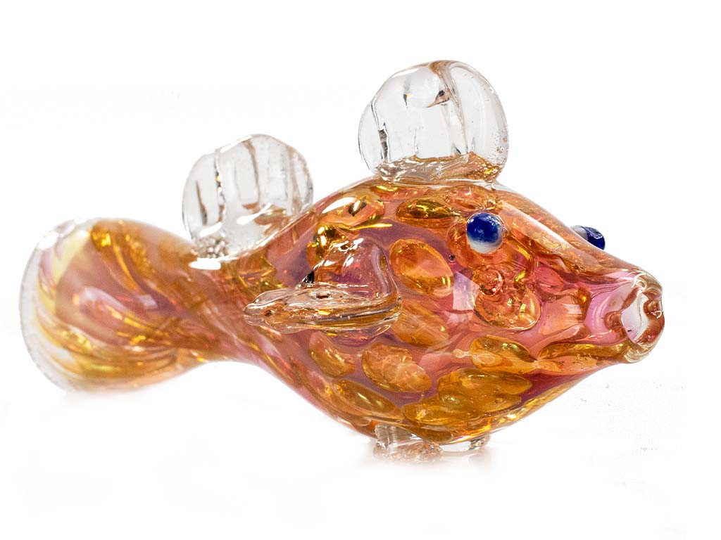 Fish Chillum One Hitter Fat Buddha Glass