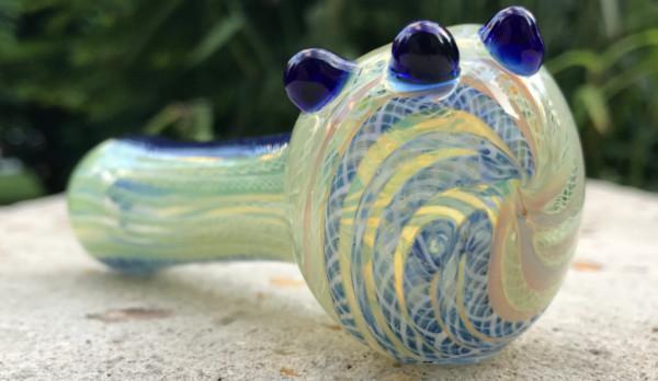 Glass Pipe Spiral Fat Buddha Glass Pipes KS56