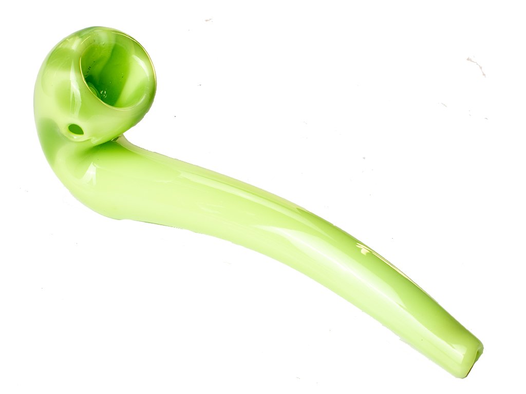 Green Gandalf Pipe Fat Buddha Glass