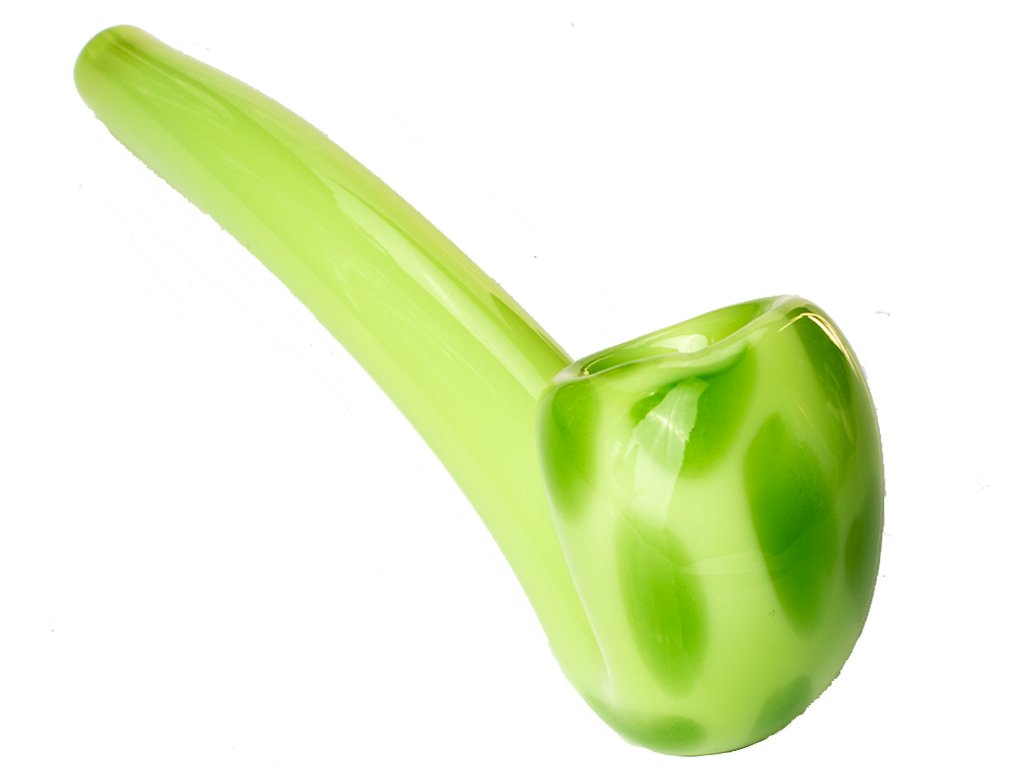 Green Gandalf Pipe Fat Buddha Glass