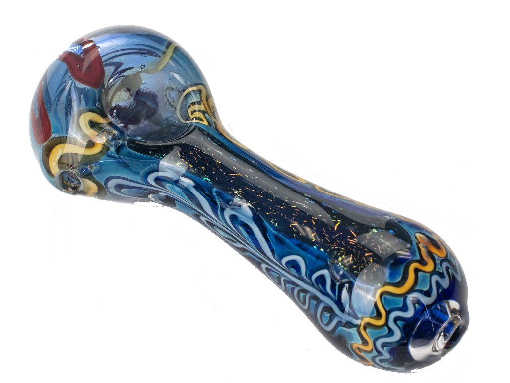 Heavy Dichroic Glass Pipe Fat Buddha Glass