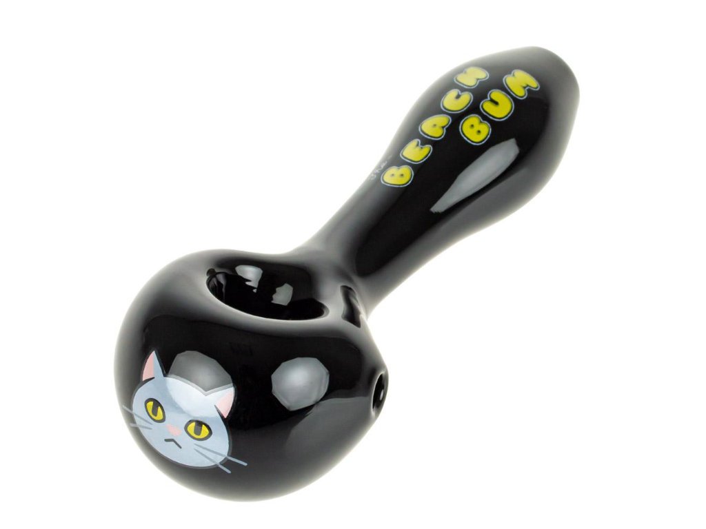 Beach Bum Cat Pipe Fat Buddha Glass