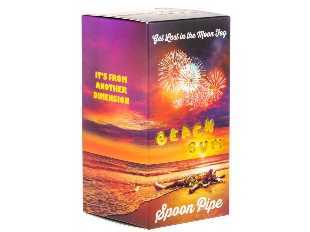 Beach Bum white Hat Pipe Fat Buddha Glass