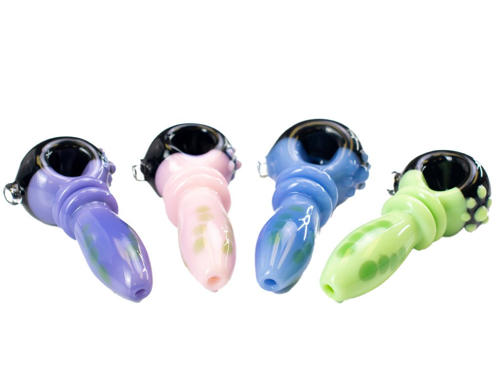 Fat Buddha Glass Pipe Black Hat Pipe