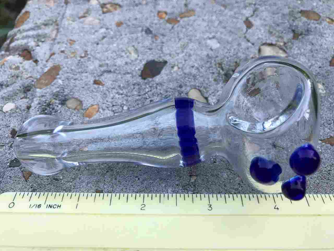 Blue Collectible Honeycomb Tobacco Smoking Pipe Beautiful Smoking Bowl 37 Fat Buddha Glass Pipe