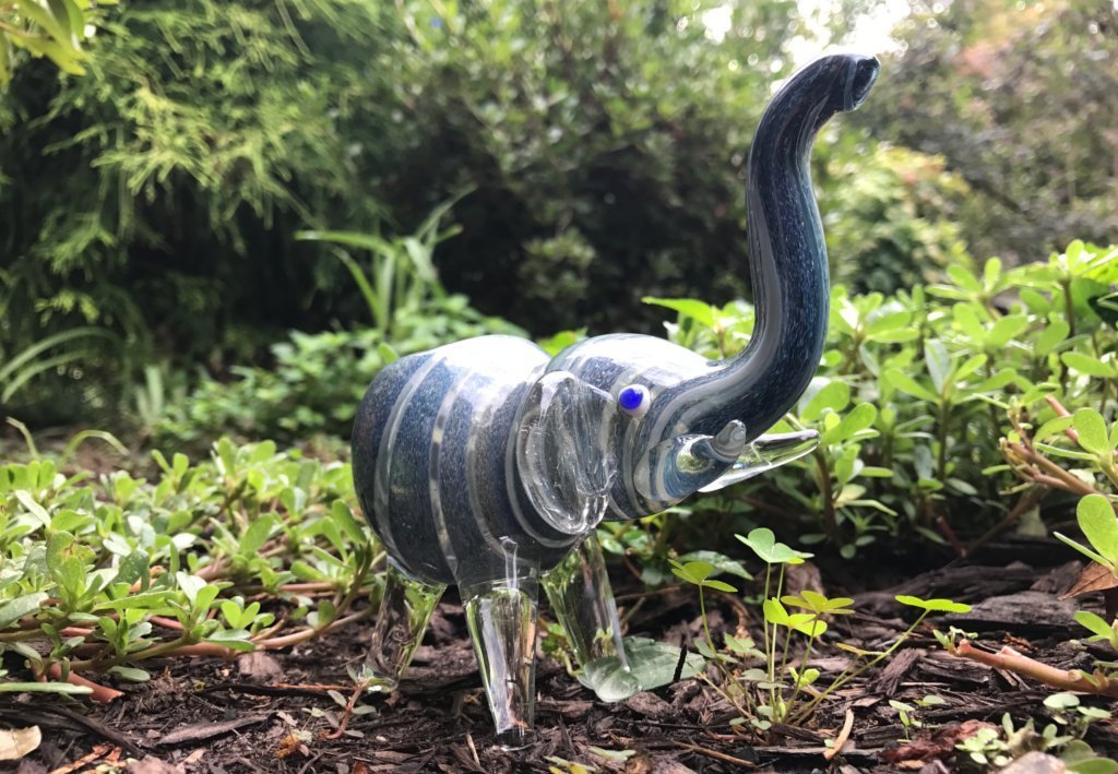 Blue Elephany Glass Pipe KS 13 Fat Buddha Glass