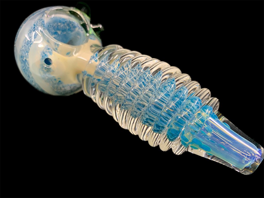 Fire & Ice Glass Pipe Fat Buddha Glass